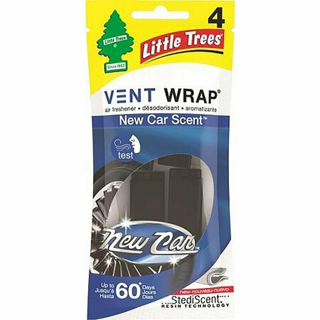 CAR FRESHNER Tree Vent Wrap -New Car 4PK CTK-52733